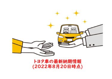 2022年8月20日時点のトヨタ車の納期情報